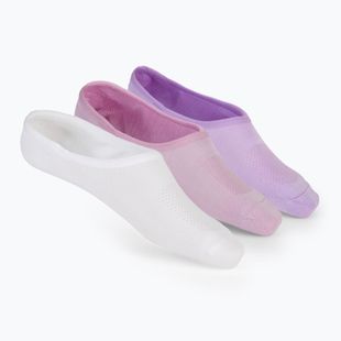 Calzini da donna SKECHERS Non Terry No Show Liner 3 paia white/purple