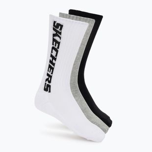 Calze SKECHERS Terry Crew 1/2 3 pack grey/black