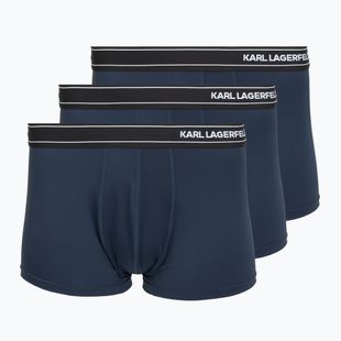 Boxer uomo KARL LAGERFELD Stripe Logo Micro Trunk 3 paia mood indigo