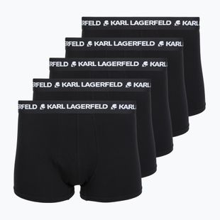 Boxer uomo KARL LAGERFELD Logo Trunk 5 paia black