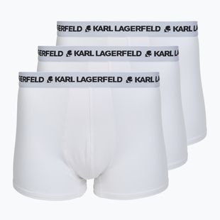Boxer uomo KARL LAGERFELD Logo Trunk 3 paia white