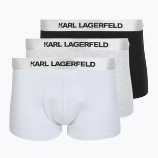 Boxer uomo KARL LAGERFELD Elastic Trunk confezione da 3 black/white/grey