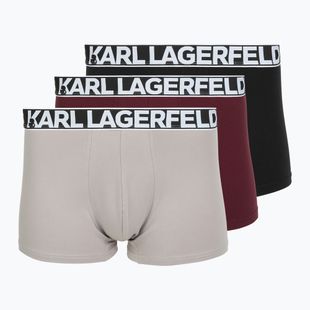 Boxer uomo KARL LAGERFELD Bold Elastic Trunk 3 paia windsor/black/ash