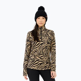 Felpa donna Protest PRTEsher 1/4 Zip Active bamboo beige