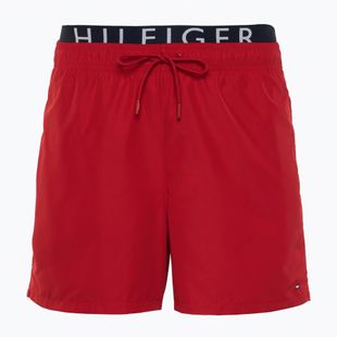 Tommy Hilfiger Uomo Pantaloncini da bagno con coulisse media Dw rosso medio