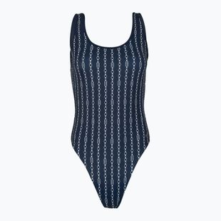 Tommy Hilfiger costume da bagno intero donna One Piece Print (Ext) catena bandiera dark night navy