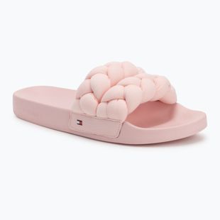 Tommy Jeans infradito donna Braided Slide rosa delicato