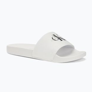 Calvin Klein infradito donna YW0YW01835 Slide Monogram Wn bianco brillante/nero
