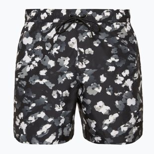 Calvin Klein KM0KM01162 Uomo Pantaloncini da bagno medi con coulisse e stampa floreale a strati neri