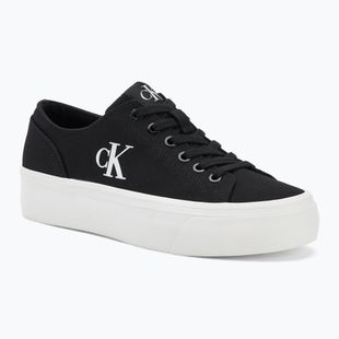 Calvin Klein scarpe da ginnastica da donna YW0YW01763 Vulc Flatform Low Cv MG nero/bianco brillante