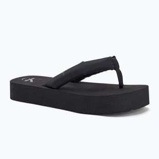 Donna Calvin Klein YW0YW01723 Sandalo da spiaggia Flatform Ttxr Satin triple nero infradito