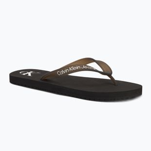 Uomo Calvin Klein YM0YM01267 Sandalo da spiaggia Tpu trasparente nero/bianco brillante infradito