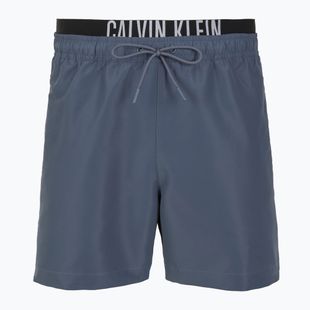 Calvin Klein KM0KM01093 Uomo Intense Power Medium Double WB pantaloncini da bagno in grisaglia