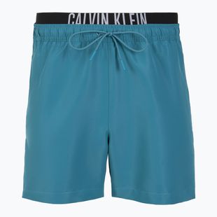 Calvin Klein KM0KM01093 Uomo Intense Power Medium Double WB Pantaloncini da bagno blu tempesta