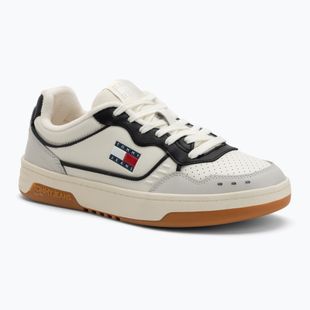 Scarpe Tommy Jeans Cupsole Elevated in pelle avorio da uomo