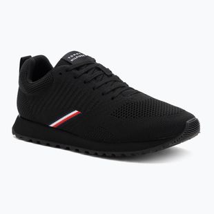 Tommy Hilfiger scarpe uomo New Runner Eva Corpo Knit nero