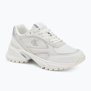 Scarpe da donna Calvin Klein YW0YW02009 Hike Runner Mesh Mix MET MG bright white/silver