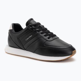 Scarpe da uomo Calvin Klein YM0YM01381 Retro Runner Leather Tape black/bright white/gum
