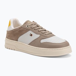 Scarpe da donna Tommy Hilfiger Sporty Cupsole Tumbled Leather costal taupe/ecru/yellow
