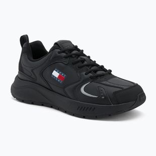 Tommy Jeans scarpe da uomo Runner in pelle nera