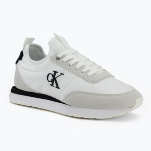 Scarpe da donna Calvin Klein YW0YW02060 Retro Runner Sock Laceup Mix Mat bright white/black/marshmallow