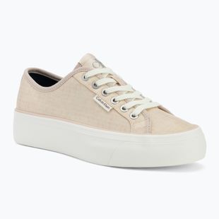 Scarpe da donna Calvin Klein HW0HW02970 Vulc Flatf Laceup Ripst whisper pink/key largo