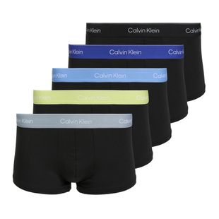 Boxer da uomo Calvin Klein LV00NB4390 Low Rise Trunk 5 pairs black wb/blue descent wb/green bi/khaki