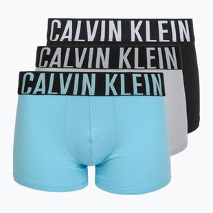 Boxer da uomo Calvin Klein 000NB3608A Trunk 3 paia harbor mist/black/chilly blue