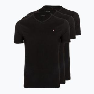 Maglietta da uomo Tommy Hilfiger Cotton V-Neck 3-pack nero/nero/nero