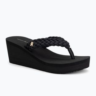 Infradito da donna Tommy Hilfiger Wedge Braided Summer Sandal black