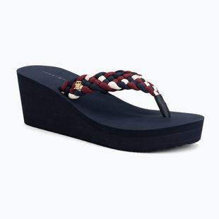 Infradito da donna Tommy Hilfiger Wedge Braided Summer Sandal rwb