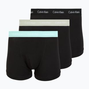Boxer da uomo Calvin Klein 0000U2662G Trunk 3 pairs black in plume wb/black in misty sag