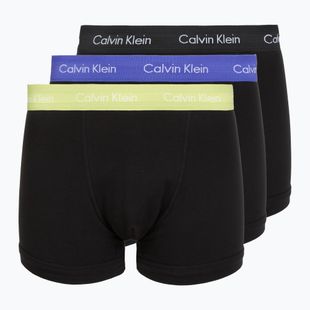 Boxer da uomo Calvin Klein 0000U2662G Trunk 3 pairs black in green bloom wb/black in da