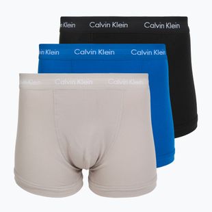 Boxer da uomo Calvin Klein 0000U2662G Trunk 3 pairs classic blue/porpoise/black
