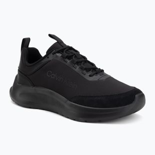 Scarpe da uomo Calvin Klein HM0HM02342 Light Eva Runn Essential Laceup Nylon Suede triple black