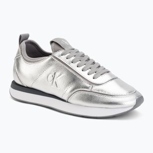 Scarpe da donna Calvin Klein HW0HW03287 Retro Runner Metallic silver