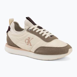 Scarpe da donna Calvin Klein YW0YW02060 Retro Runner Sock Laceup Mix Mat turtledove/spanish villa/bordeaux
