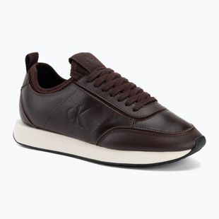 Scarpe da donna Calvin Klein HW0HW03118 Retro Runner Sock PANL Leather Neo bordeaux