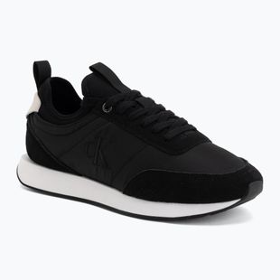 Scarpe da uomo Calvin Klein YM0YM01414 Retro Runner Sock Laceup Mix matte black/bright white