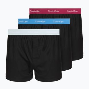 Boxer da uomo Calvin Klein LV00NB4267 Boxer Slim black bodies w/ poseidon blue/plein
