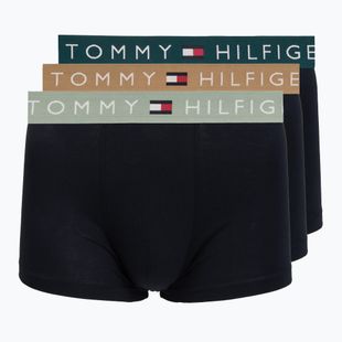Boxer da uomo Tommy Hilfiger Trunk WB 3 pack nb//saf canvas/mnty grey/deep spru