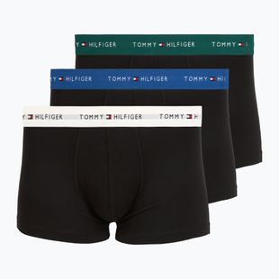 Boxer da uomo Tommy Hilfiger Trunk WB 3 pack nb//opu blu/orna green/ivory silk