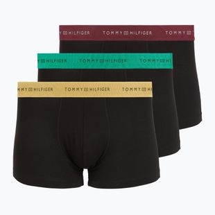 Boxer da uomo Tommy Hilfiger Trunk Metallic gold/burgundy/green