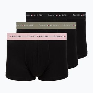 Boxer da uomo Tommy Hilfiger Trunk WB 3 pack utility sage/black/bonita pink