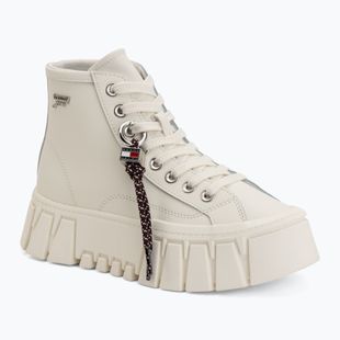Scarpe da donna Tommy Jeans Platform Sneaker Leather MC ecru