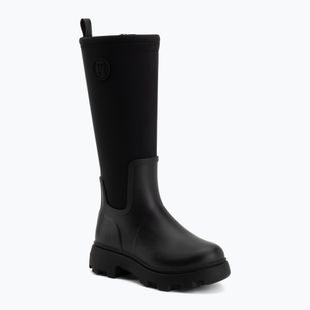 Stivali di gomma da donna Tommy Hilfiger Stamp Warm Knee black