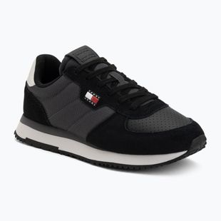 Scarpe da uomo Tommy Jeans Runner Flag Mix washed black/stratus grey