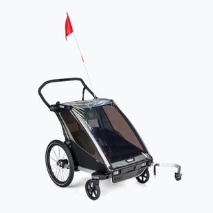 Rimorchio per biciclette Thule Chariot Lite a due posti verde 10203022