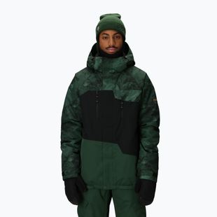 Giacca da snowboard uomo 686 Geo Insulated moss green colorblock