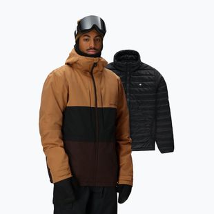 Giacca da snowboard uomo 686 Smarty 3IN1 Form caramel colorblock